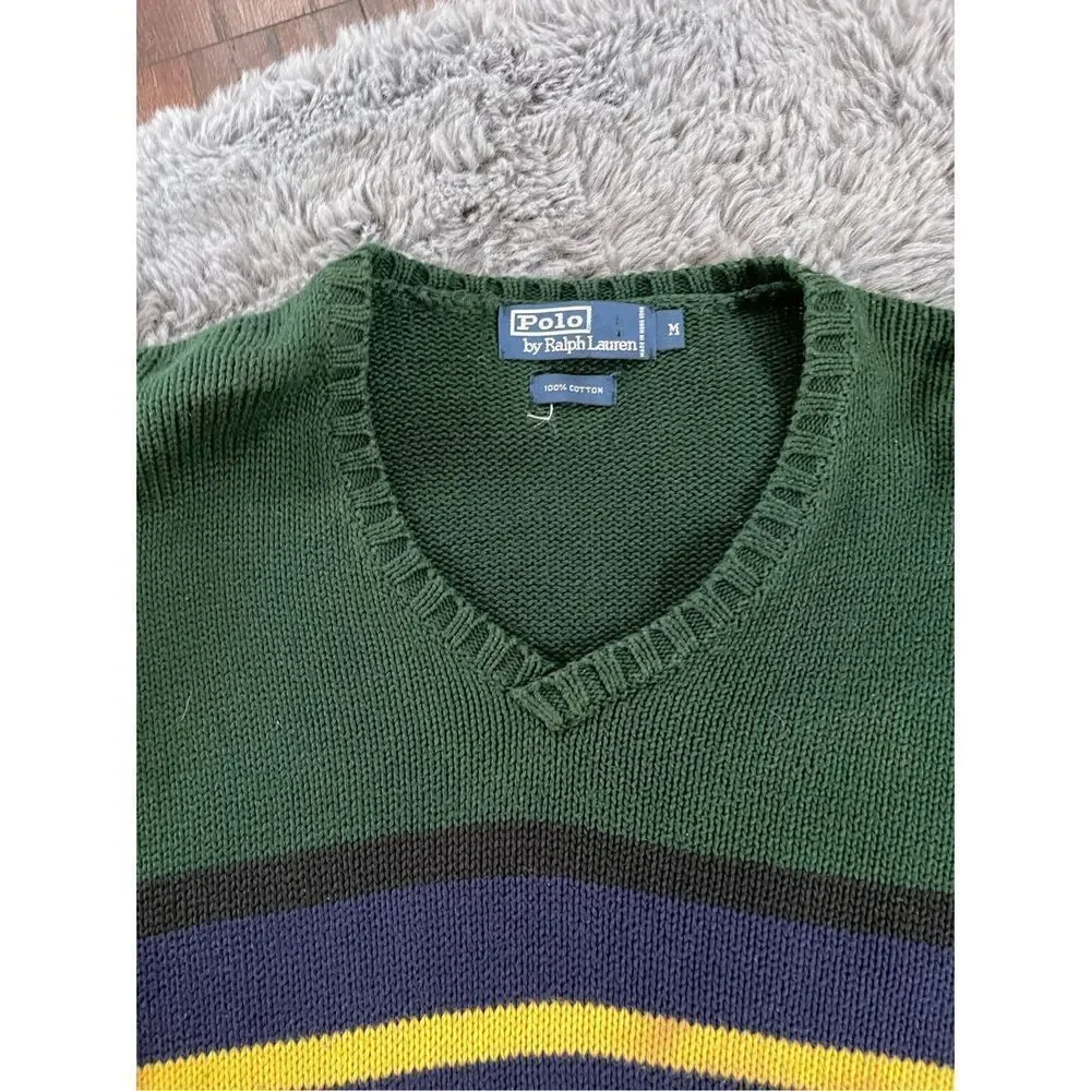 Polo Ralph Lauren‎ thick knit v neck sweater size medium